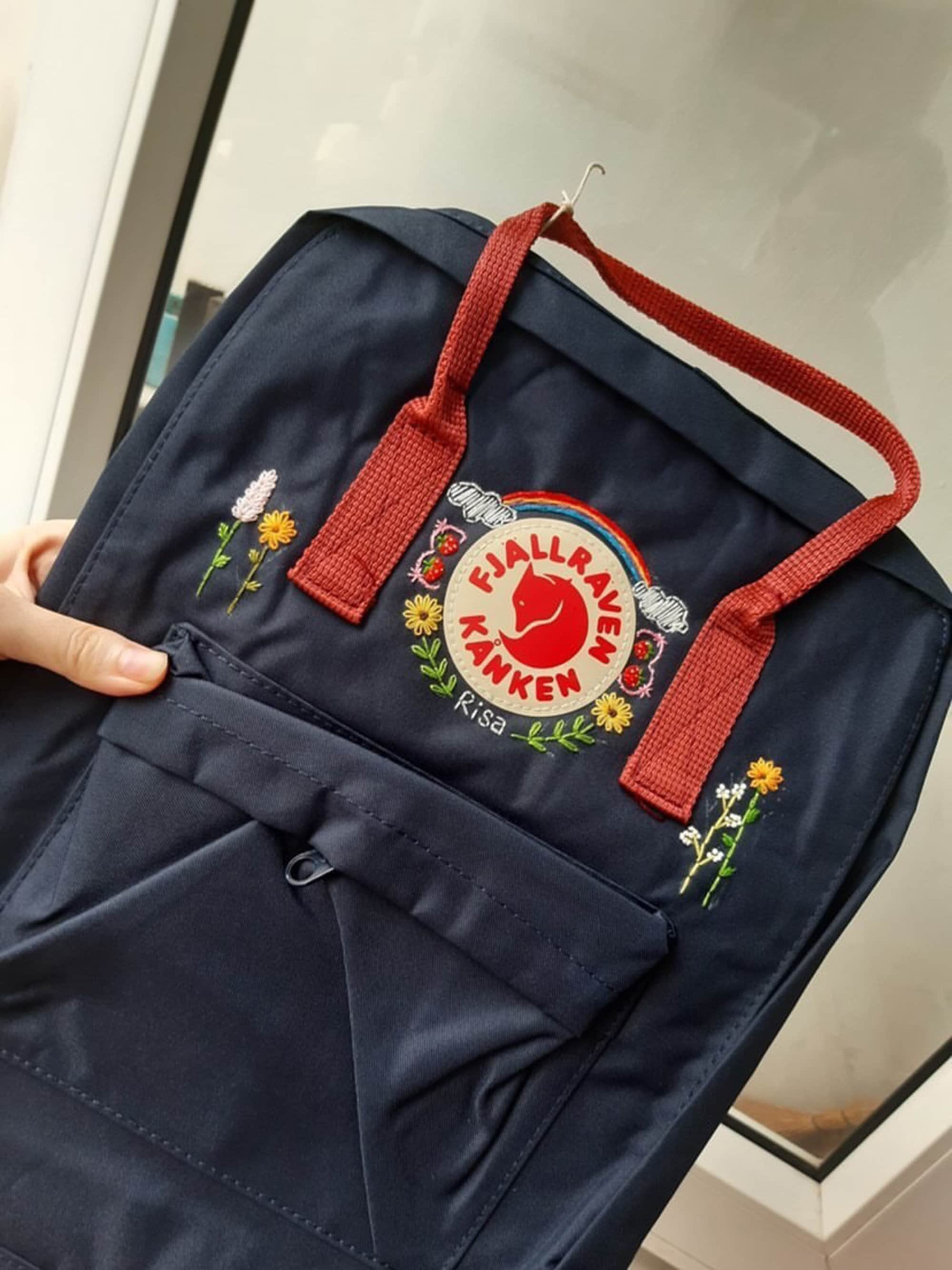 handleiding Overeenkomstig met compileren Customized Flower Hand Embroidery Kanken Backpack Embroidered - Etsy
