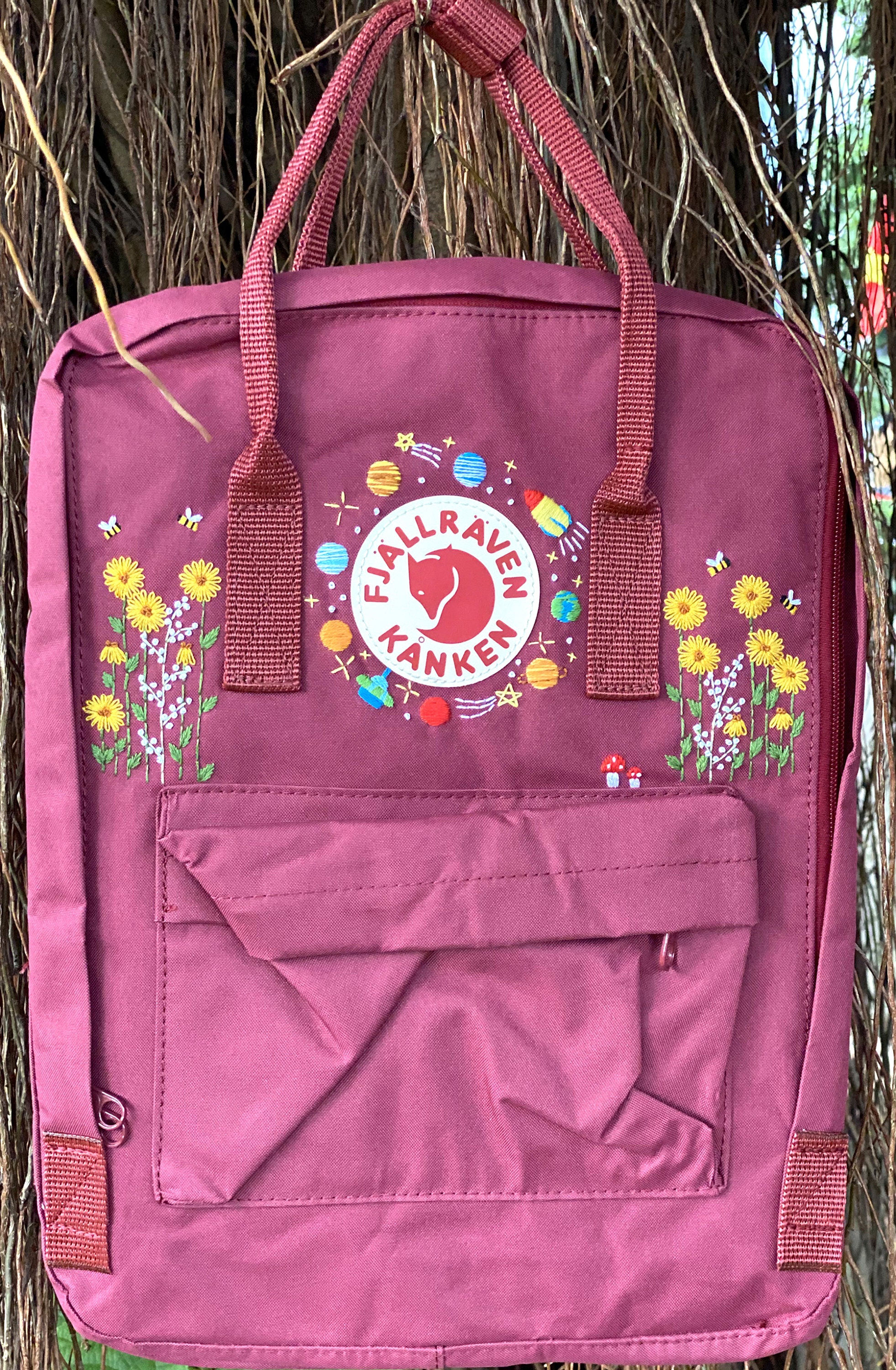 fjallraven kanken backpack with embroidery detail Embroidered Kanken Backpack/ Fjallraven Kanken Embroidery  main image 3