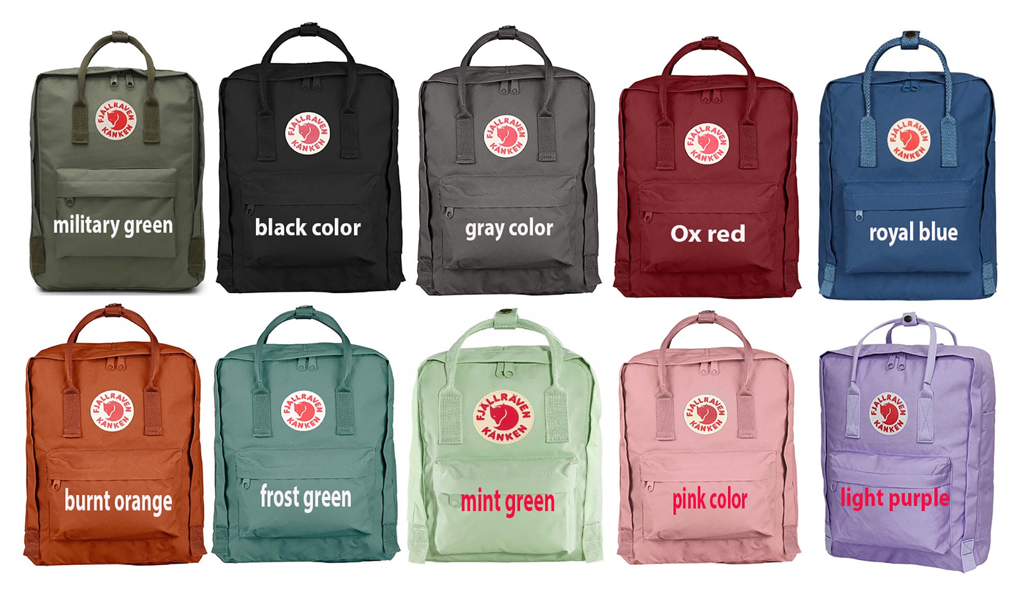Heartstopper Leaf Embroidered Fjallraven Kanken Backpack