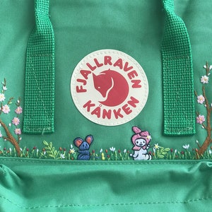 Fjallraven Kanken embroidered with cherry blossoms/Fjallraven Kanken Custom Hand Embroidered With Cherry Blossom