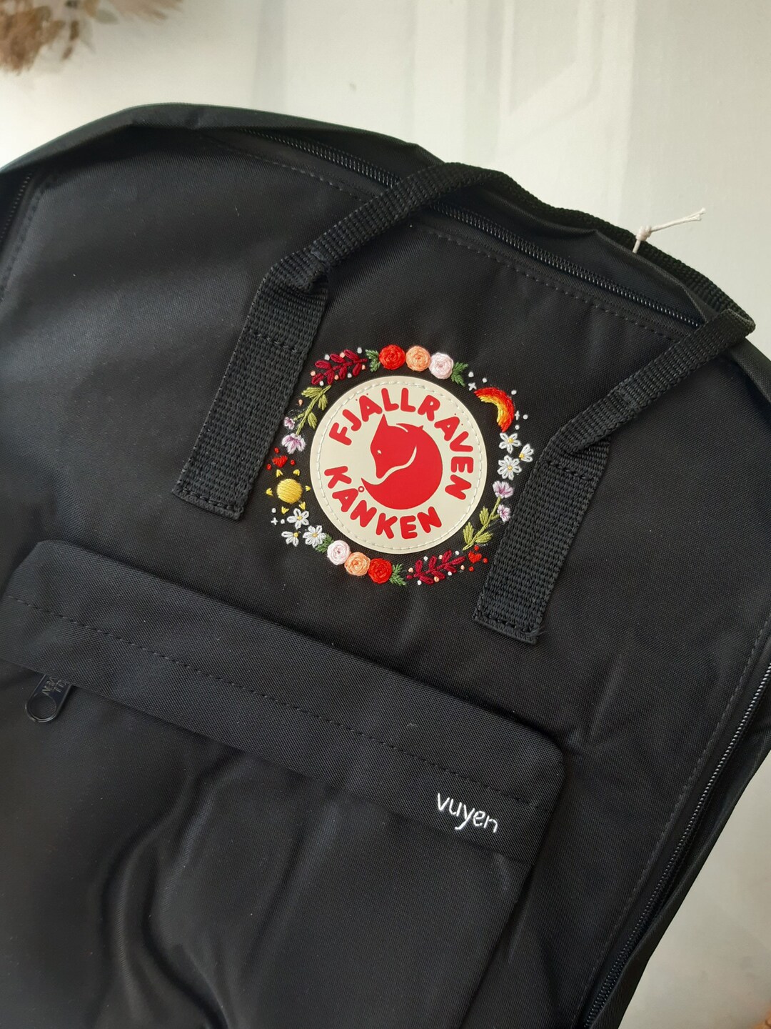 Fjallraven Hand Embroidery on the Classic Fjallraven Kanken Backpack