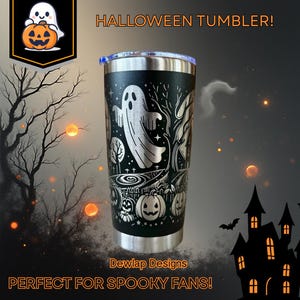 Custom Halloween Tumbler 20oz - Personalisiertes Edelstahl-Trinkgefäß - Gruseliges Geschenk für Sie und Ihn