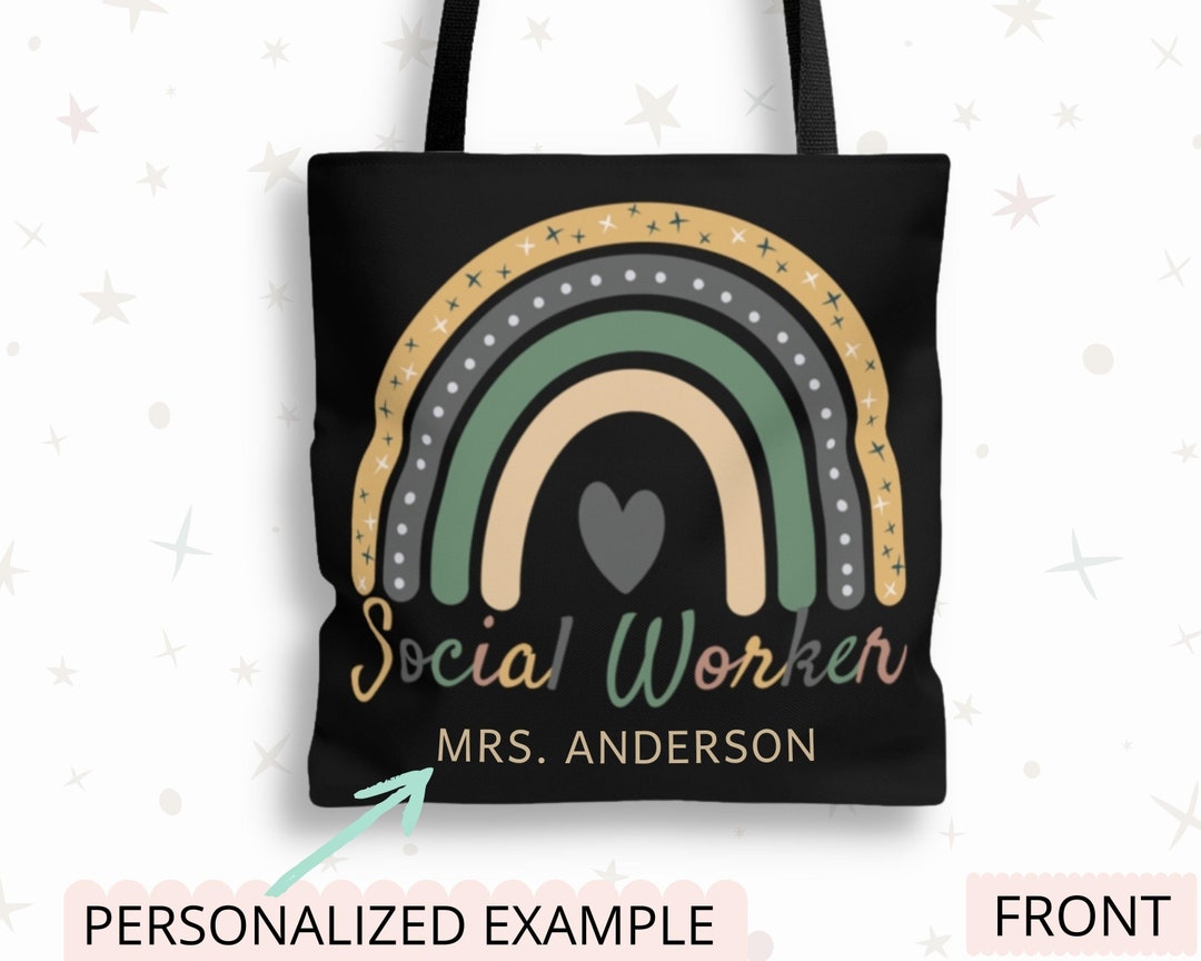 Social Worker Tote Bag Personalized Social Worker Bag Gift for Social