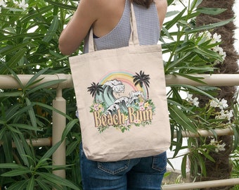 Beach Bum Shoulder Tote Bag | Beach Bum Tote Bag | Retro Tote bag | Beach Tote Bag | Summer Tote Bag