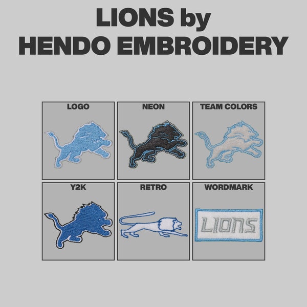 Detroit Lions Appliqué Patches (3")