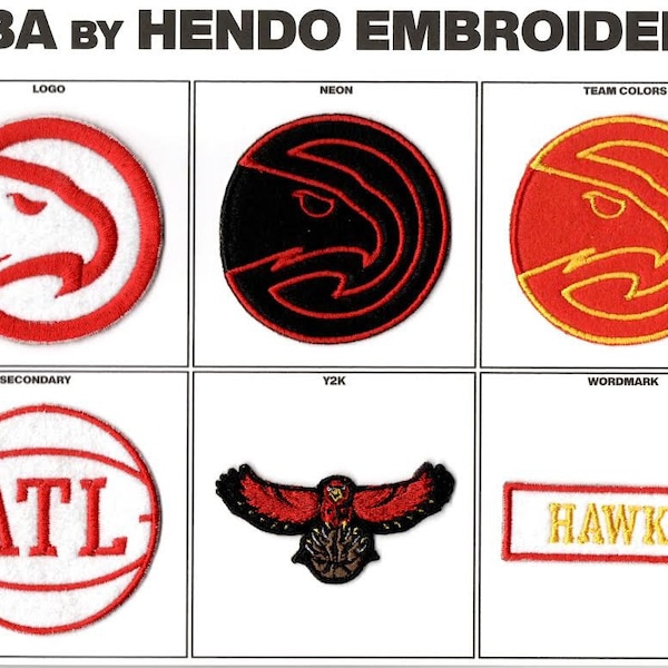 Atlanta Hawks Appliqué Patches (3”)