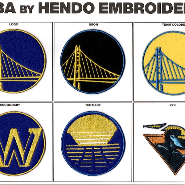 Golden State Warriors Appliqué Patches (3")