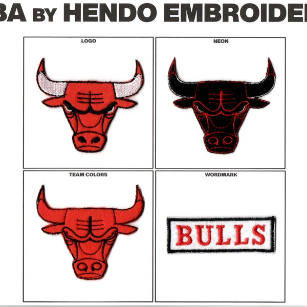 Chicago Bulls Appliqué Patches (3")