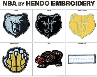 Memphis Grizzlies Appliqué Patches (3”)