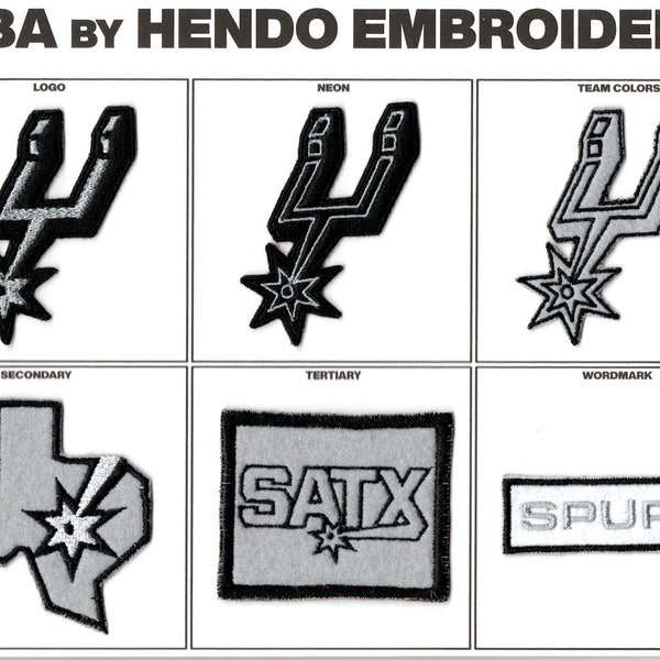 San Antonio Spurs Appliqué Patches (3”)