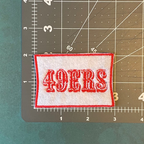 SAN FRANCISCO 49ERS 4 INCH TRIANGULAR NFL FOOTBALL PATCH – UNITED PATCHES