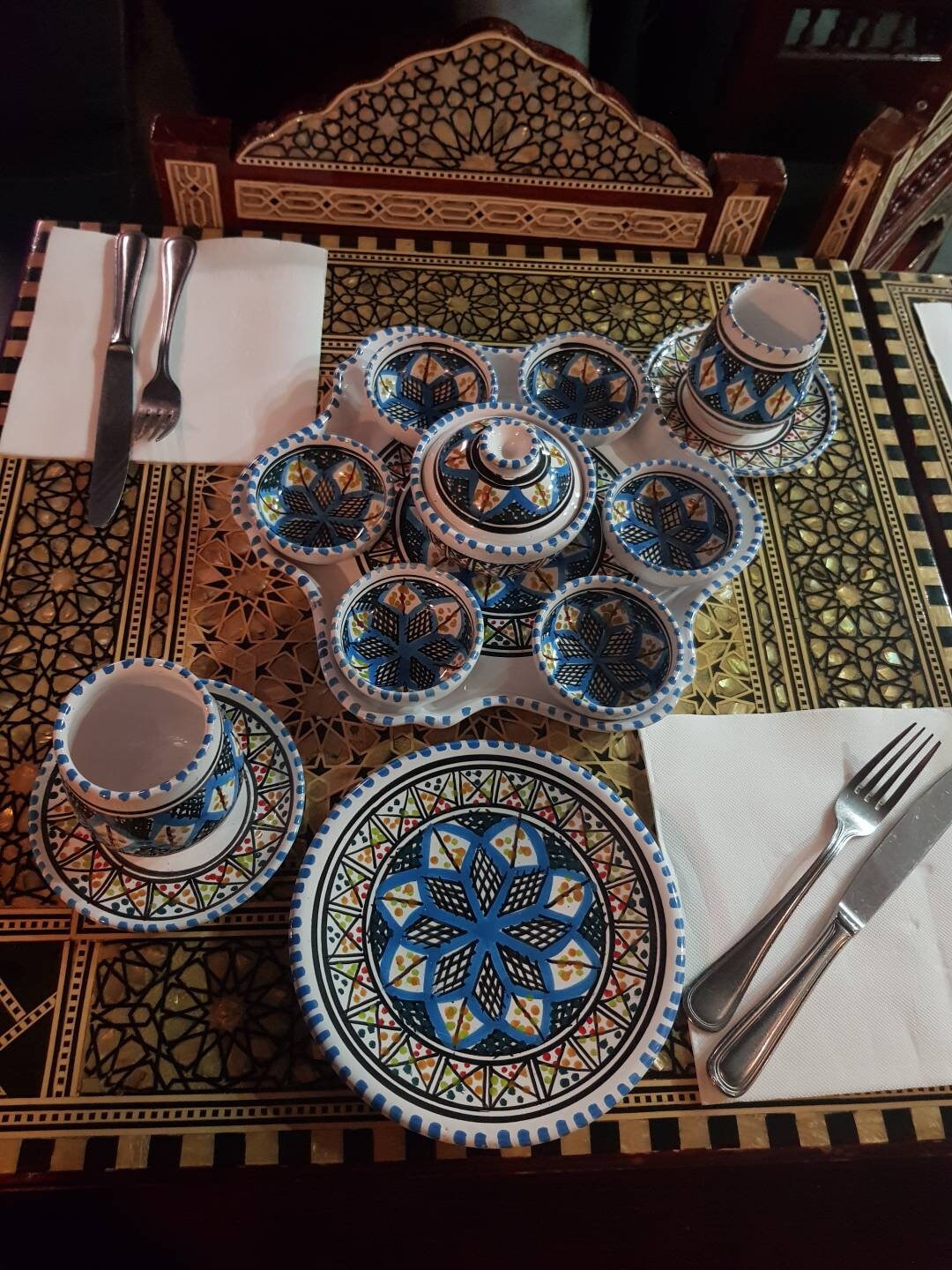 Service Petit Déjeuner Rouna Bleu Turquoise