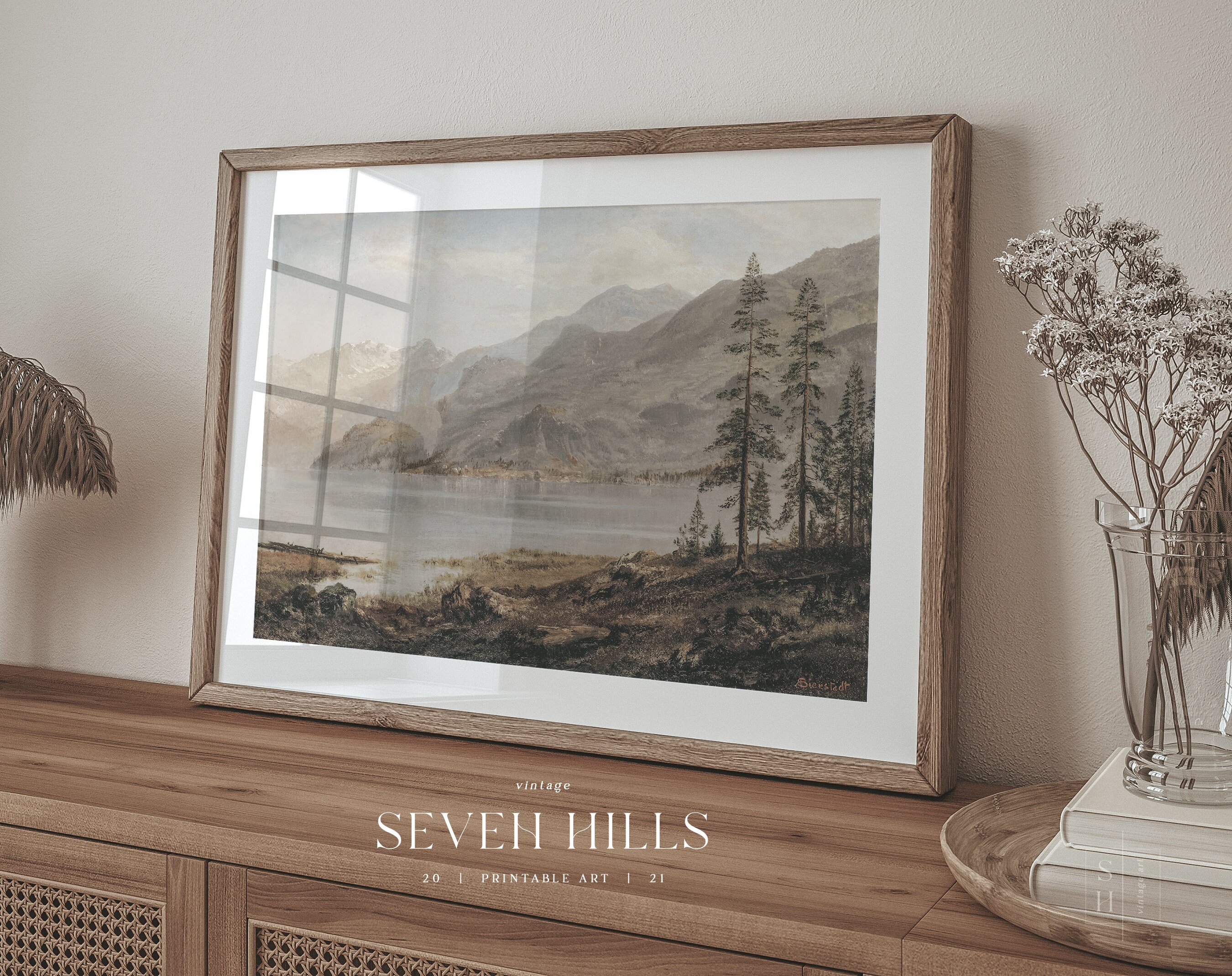 Lodge Vintage Wall Decor Printable Mountain Art Print - Etsy