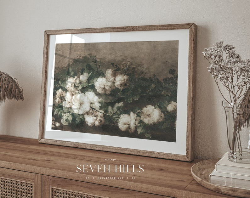 Rustic Floral Printable Art Vintage Flowers Painting Kitchen - Etsy