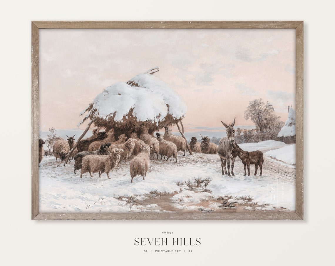 Winter Holiday Art Print Set Nursery Gallery Painting Set - Etsy