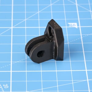 May include: Black plastic GoPro mount adapter with a threaded hole and a standard GoPro mount.