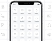 App Icons White Minimal App Icon Pack For iPhone App Icon Bundle For iOS 14 App Icons Aesthetic App Icon Covers For iOS Cute Theme Pack