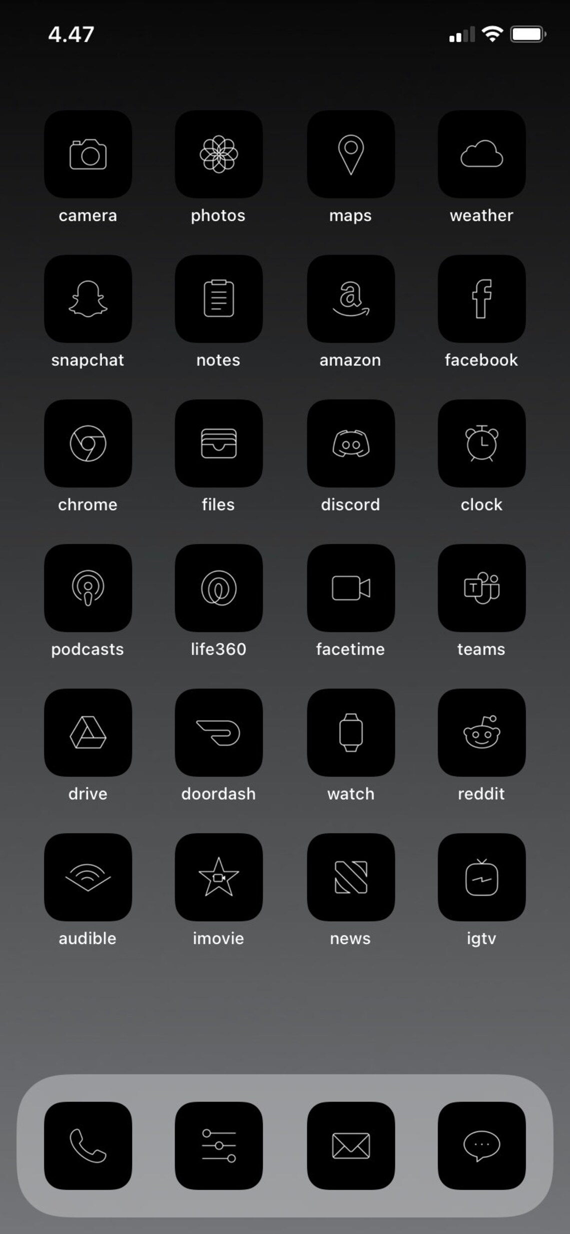Minimal Black App Icons Ios 14 App Icons Iphone Icons - Etsy