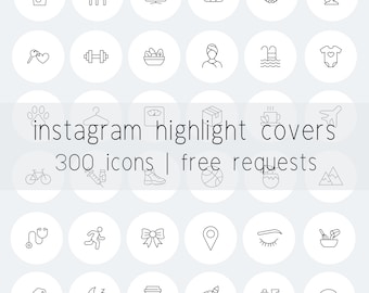 300 minimal white instagram story highlight covers, IG highlights pack, icon bundle, minimalistic, social media, business, lifestyle, blog