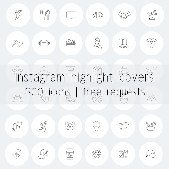 300 Minimal White Instagram Story Highlight Covers IG - Etsy