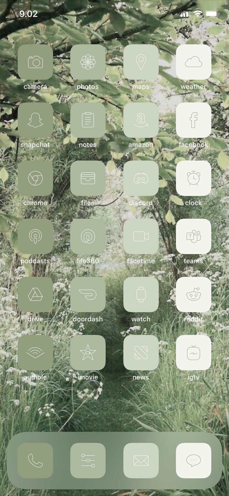 Sage Green App Icons Ios 14 App Icons Iphone Icons Neutral Etsy