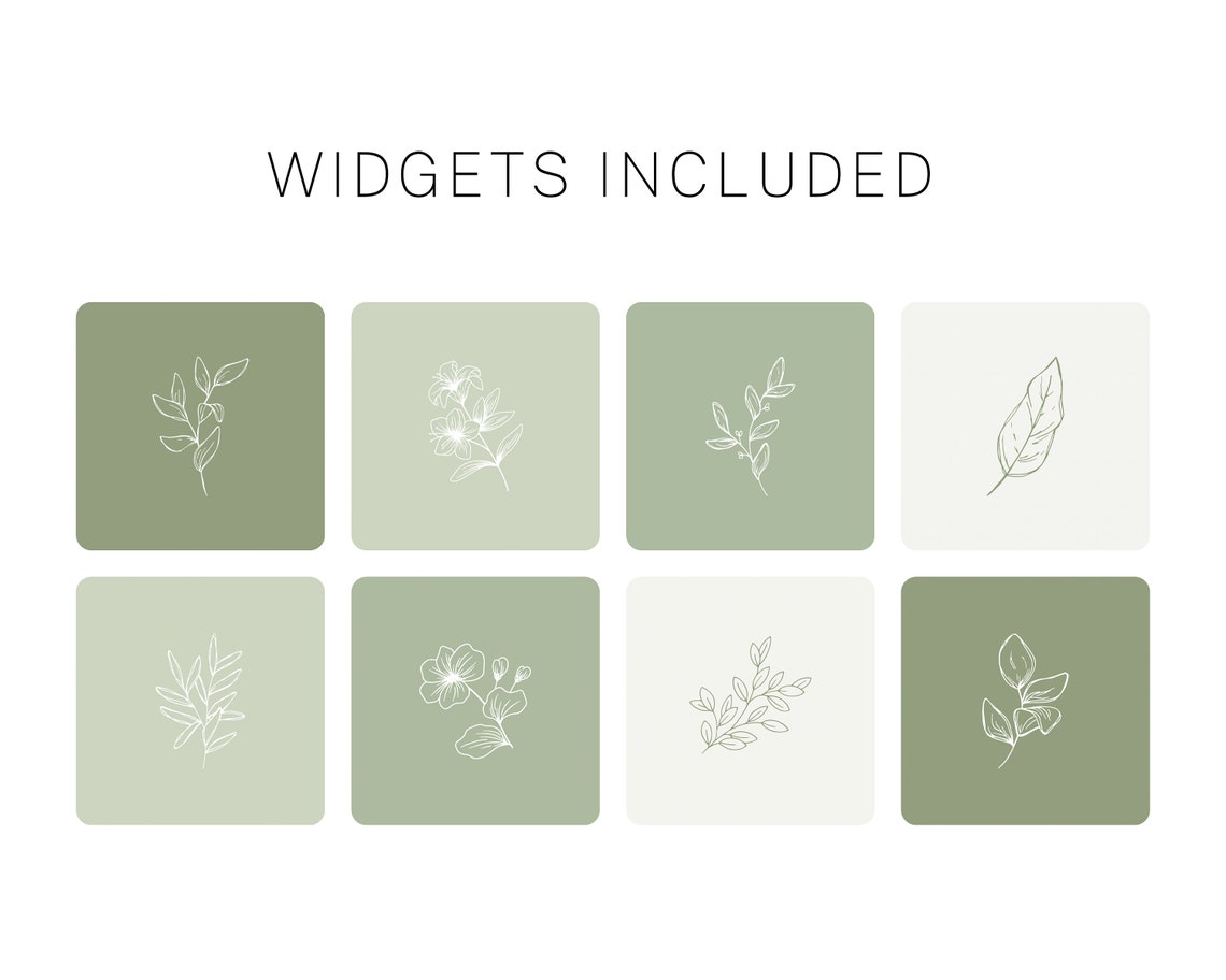 Sage Green App Icons Ios 14 App Icons Iphone Icons Neutral Etsy
