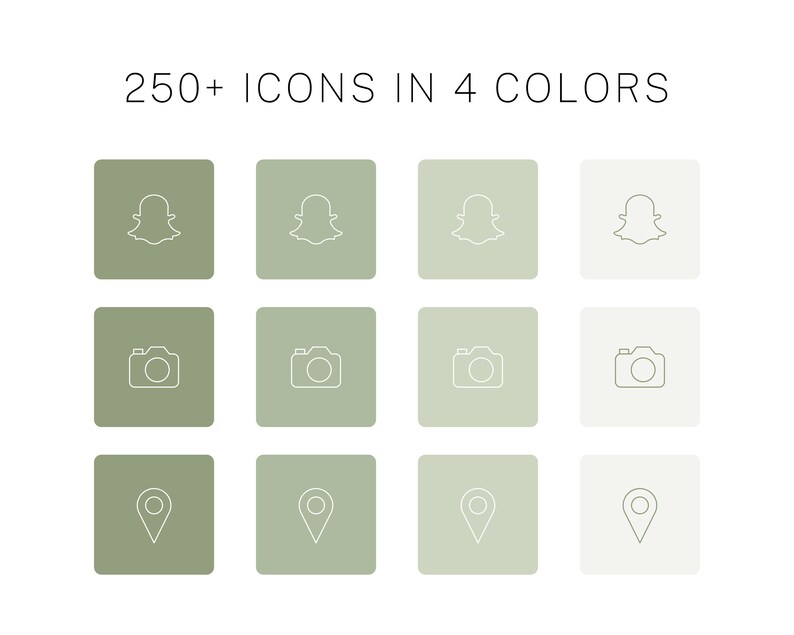 Sage Green App Icons Ios 14 App Icons Iphone Icons Neutral Etsy