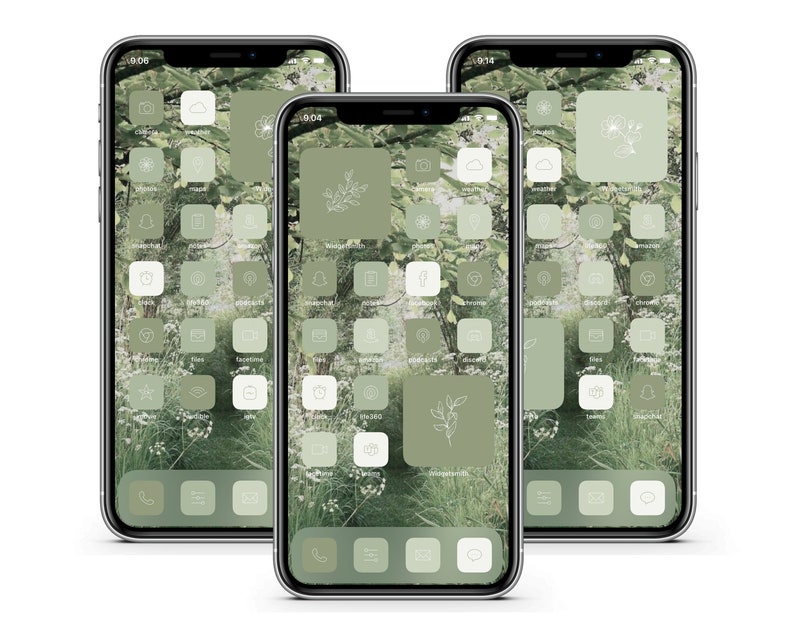 Sage Green App Icons Ios 14 App Icons Iphone Icons Neutral Etsy
