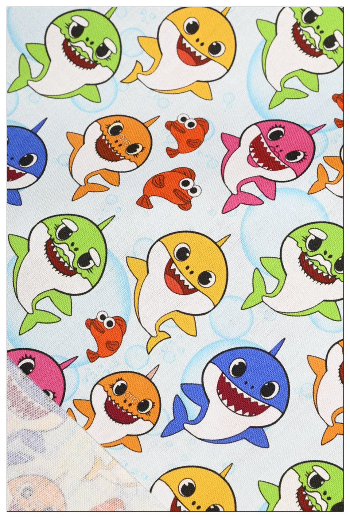 Baby Shark Fabric Baby Shark Family Fabric Cartoon Fabric Etsy Hong Kong