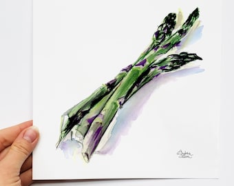 Asparagus Watercolor Print