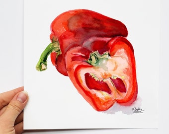 Bell Peppers Watercolor Print