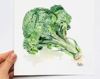 Broccoli Watercolor Print