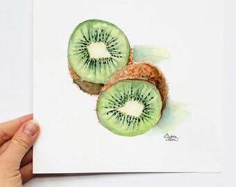 Kiwis Watercolor Print