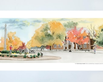 Musicians on the Square Giclee Print from "Sweet Dreams, Franklin" Book