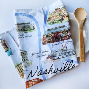 Paño de cocina de algodón 100 % con forma de saco de harina de Nashville, TN