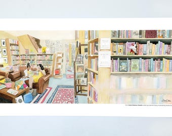 Landmark Booksellers Giclee Print from "Sweet Dreams, Franklin" Book