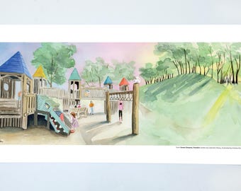 Pinkerton Park Giclee Print from "Sweet Dreams, Franklin" Book
