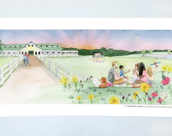 Harlinsdale Farm Giclee Print from "Sweet Dreams, Franklin" Book