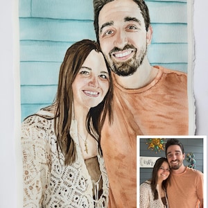 Handmålat akvarellporträtt från ditt foto bild 19