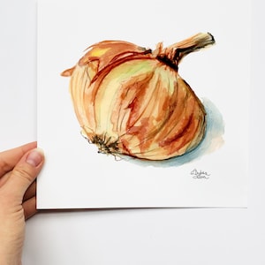 Onion Watercolor Print