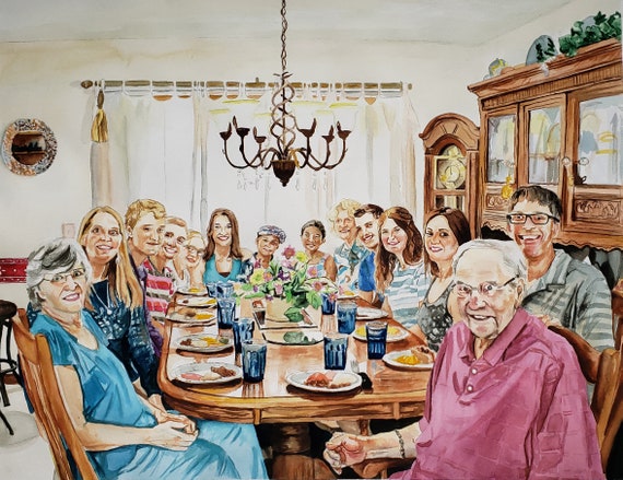 Hand-Painted Custom Watercolor Portrait from Your Photo