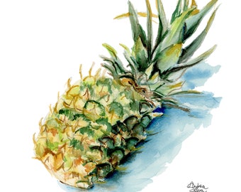 Pineapple Watercolor Print