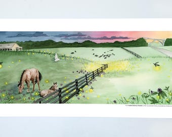 Rolling Farmland, Franklin TN Giclee Print from "Sweet Dreams, Franklin" Book
