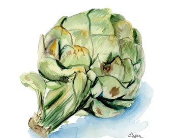 Artichoke Watercolor Print
