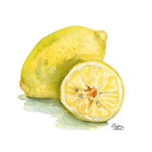 Lemons Watercolor Print