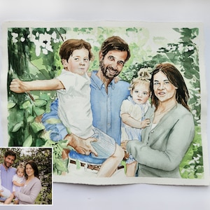 Hand-Painted Custom Watercolor Portrait from Your Photo image 2