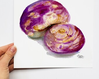 Turnips Watercolor Print