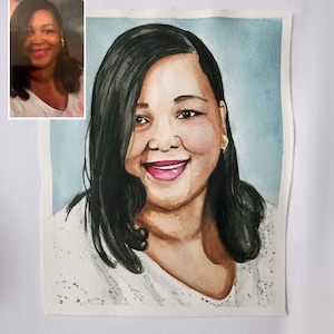 Hand-Painted Custom Watercolor Portrait from Your Photo image 7