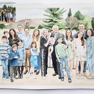 Handmålat akvarellporträtt från ditt foto bild 13