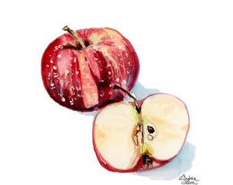 Apples Watercolor Print